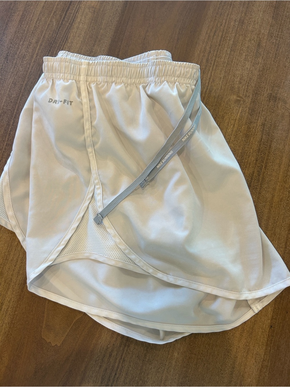Nike Women's White Athletic Running Shorts with Reflective Swoosh - Picture 3 of 7